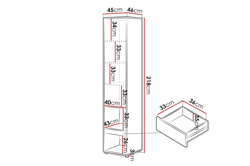 Rauk Highboard - Vit - Förvaring - Skåp - Förvaringsskåp