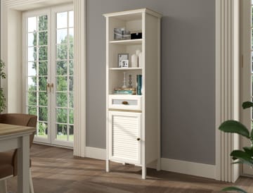 Rilena Multifunktionsskåp 60x194 cm - Crème, ek, grå - Förvaring - Skåp - Förvaringsskåp