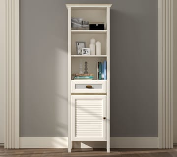 Rilena Multifunktionsskåp 60x194 cm - Crème, ek, grå - Förvaring - Skåp - Förvaringsskåp