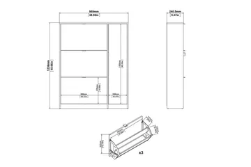 Rivornis Skoskåp 98,8 cm - Natur - Förvaring - Skåp - Förvaringsskåp