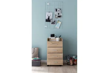 Rullkontejner Wohnling 4 lådor med hjul, förvaringsbricka, foliebelagd spånskiva, modern stil Sonoma - Sonoma - Förvaring - Skåp - Förvaringsskåp