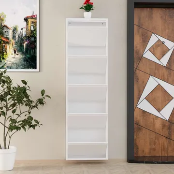 Rylanis Skoskåp 50x169 cm - Vit - Förvaring - Skåp - Förvaringsskåp