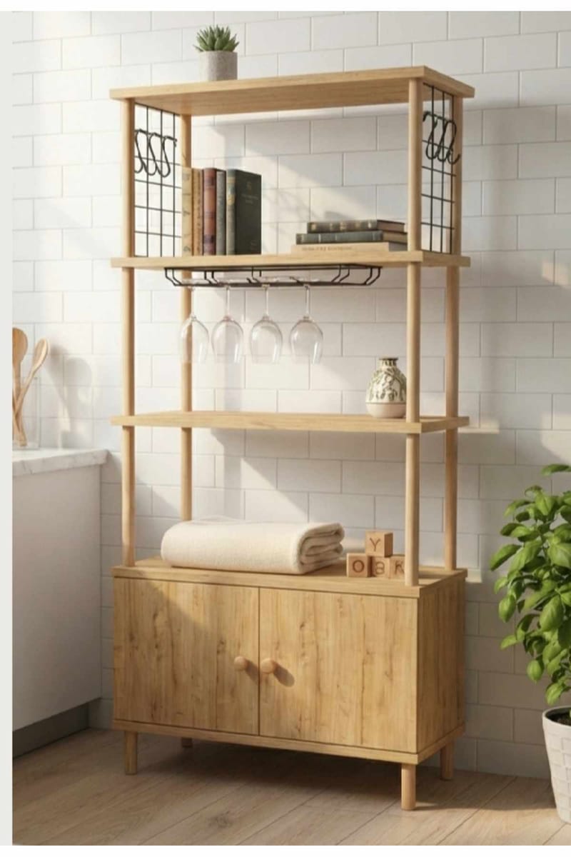 Ryrhyrdhonar Kökskåp 60x140x30 cm - Sapphire Oak - Förvaring - Skåp - Förvaringsskåp