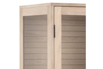 Sakie Vitrinskåp 40 cm djup 80 cm bred 180 cm hög Trä - Vit - Förvaring - Skåp - Vitrinskåp