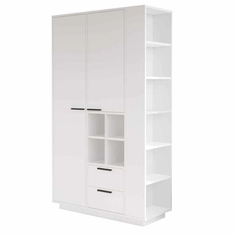 Sarnor Multifunktionsskåp 110x190x45 cm - Vit - Förvaring - Skåp - Förvaringsskåp