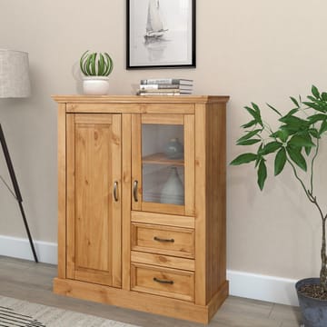 Selma Högskåp 100x120 cm - Betsad/vaxad - Förvaring - Skåp - Vitrinskåp