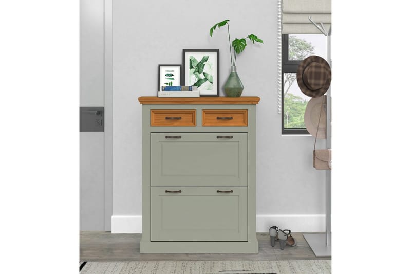 Selma Skoskåp 90x115 cm - Grön - Förvaring - Skåp - Förvaringsskåp