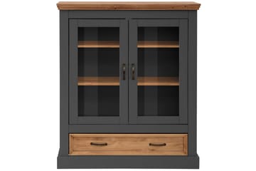 Selma Vitrinskåp 100x120 cm - Grå - Förvaring - Skåp - Vitrinskåp