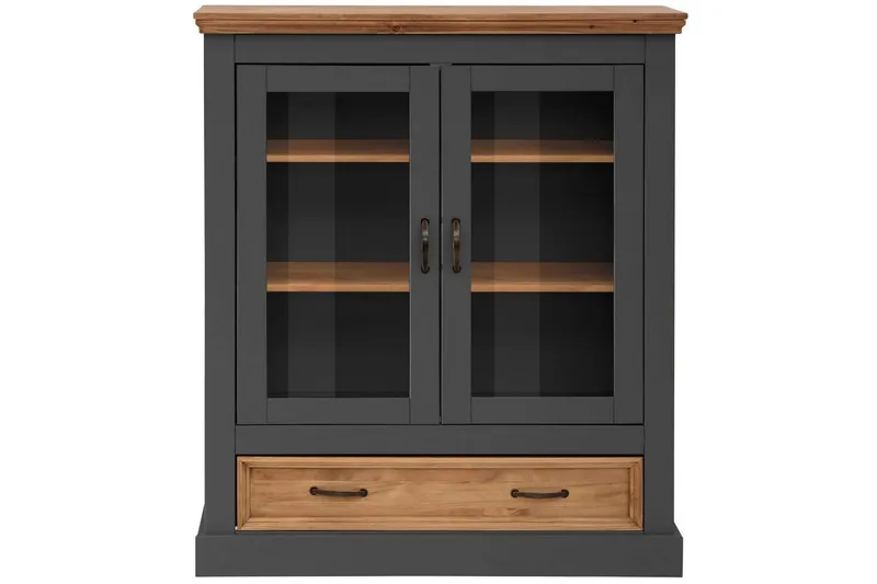 Selma Vitrinskåp 100x120 cm - Grå - Förvaring - Skåp - Vitrinskåp