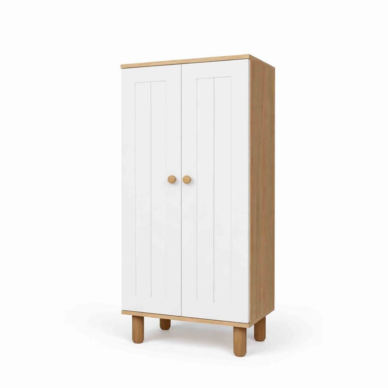 Seynor Multifunktionsskåp 60x129x37 cm - Vit och valnöt - Förvaring - Skåp - Förvaringsskåp