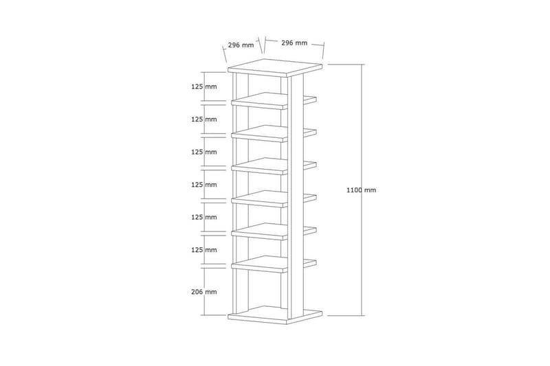 Seynor Skoskåp 29,6 cm - Valnöt - Förvaring - Skåp - Förvaringsskåp