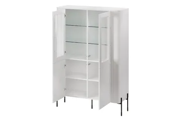 Sherie Vitrinskåp 110x160 cm - Vit - Förvaring - Skåp - Vitrinskåp