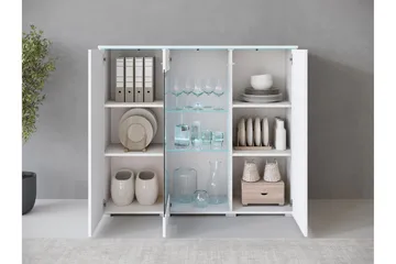 Sherie Vitrinskåp 120x104 cm - Svart - Förvaring - Skåp - Vitrinskåp