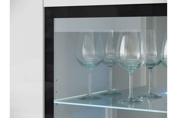 Sherie Vitrinskåp 120x104 cm - Vit - Förvaring - Skåp - Vitrinskåp