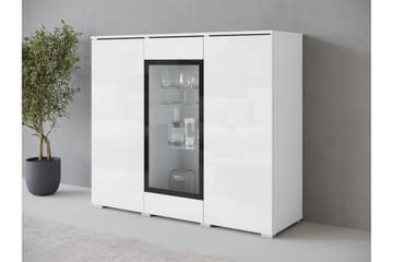 Sherie Vitrinskåp 120x104 cm - Vit - Förvaring - Skåp - Vitrinskåp