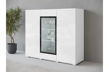 Sherie Vitrinskåp 120x104 cm - Vit - Förvaring - Skåp - Vitrinskåp