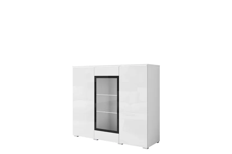 Sherie Vitrinskåp 120x104 cm - Vit - Förvaring - Skåp - Vitrinskåp
