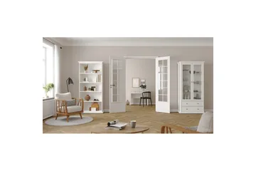 Shoiba Vitrinskåp 96x201 cm - Vit - Förvaring - Skåp - Vitrinskåp