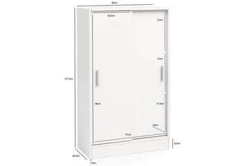 Sideboard Wohnling Melaminbelagd MDF-skjutdörrar Modern - Förvaring - Skåp - Förvaringsskåp