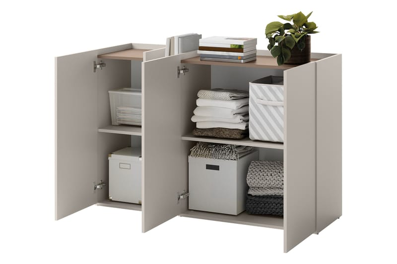 Sigmana Highboard - Ljusgrå/Beige - Förvaring - Skåp - Förvaringsskåp