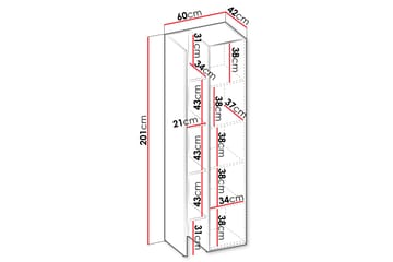 Sigmana Highboard - Ljusgrå/Beige - Förvaring - Skåp - Förvaringsskåp