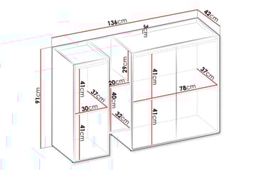 Sigmana Highboard - Ljusgrå/Beige - Förvaring - Skåp - Förvaringsskåp