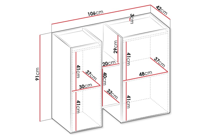 Sigmana Highboard - Svart - Förvaring - Skåp - Förvaringsskåp