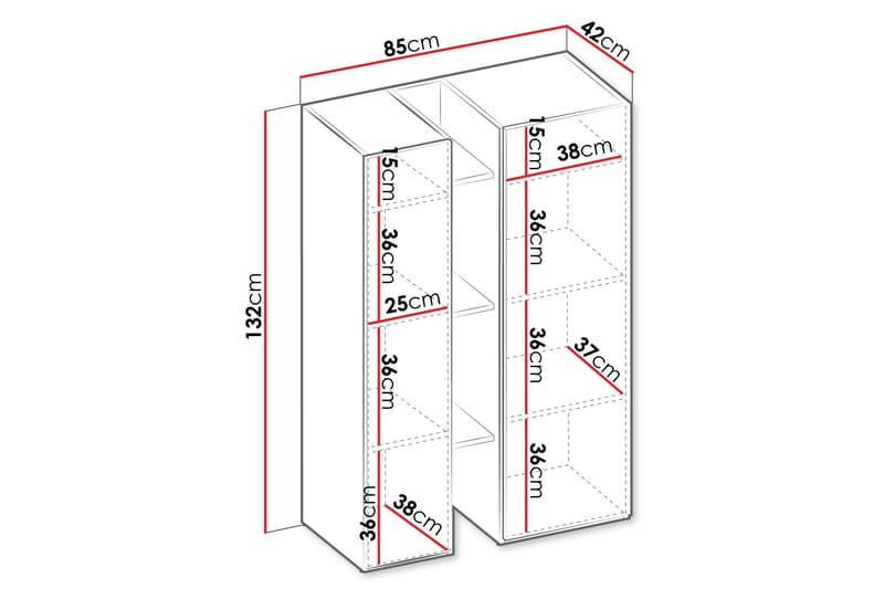 Sigmana Highboard - Vit - Förvaring - Skåp - Förvaringsskåp