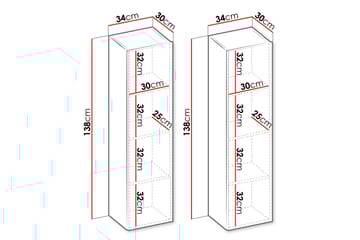 Sigmana Highboard - Vit - Förvaring - Skåp - Förvaringsskåp