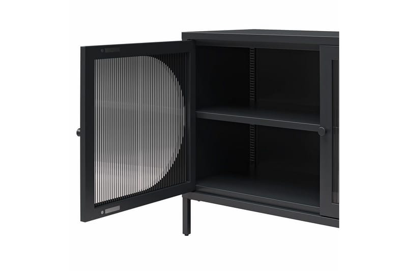 Skåp Luna 100x40x64 cm, Svart - 100x40x64 cm, Svart - Förvaring - Skåp - Vitrinskåp