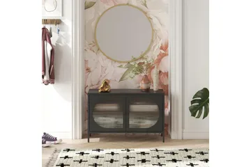 Skåp Luna 100x40x64 cm, Svart - 100x40x64 cm, Svart - Förvaring - Skåp - Vitrinskåp