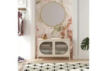 Skåp Luna 100x40x64 cm, Pergament - 100x40x64 cm, Pergament - Förvaring - Skåp - Vitrinskåp