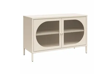 Skåp Luna 100x40x64 cm, Pergament - 100x40x64 cm, Pergament - Förvaring - Skåp - Vitrinskåp