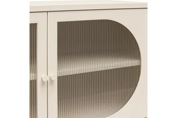 Skåp Luna 100x40x64 cm, Pergament - 100x40x64 cm, Pergament - Förvaring - Skåp - Vitrinskåp