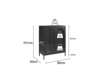 Skåp Luna 80x40x102 cm, Himmelsblå - 80x40x102 cm, Himmelsblå - Förvaring - Skåp - Förvaringsskåp - Säkerhetsskåp - Medicinskåp