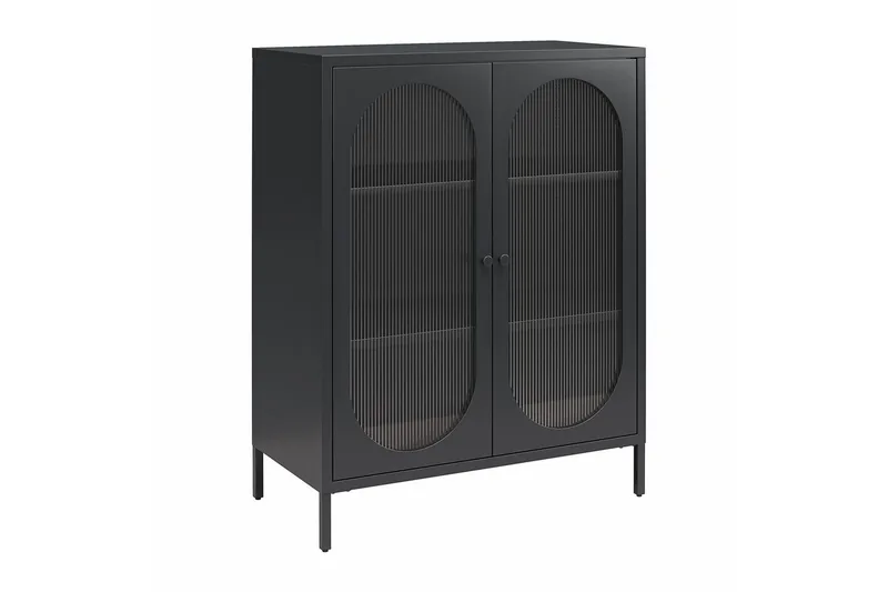 Skåp Luna 80x40x102 cm, Svart, 80x40x102 cm, Svart