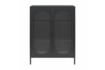 Skåp Luna 80x40x102 cm, Svart - 80x40x102 cm, Svart - Förvaring - Skåp - Vitrinskåp