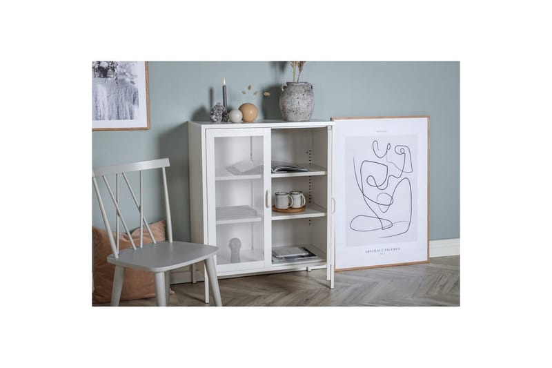 Skåp Misha - Vit, 40x80x102 - Förvaring - Skåp - Förvaringsskåp