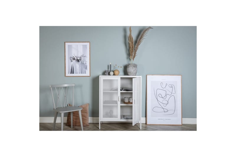 Skåp Misha - Vit, 40x80x102 - Förvaring - Skåp - Förvaringsskåp