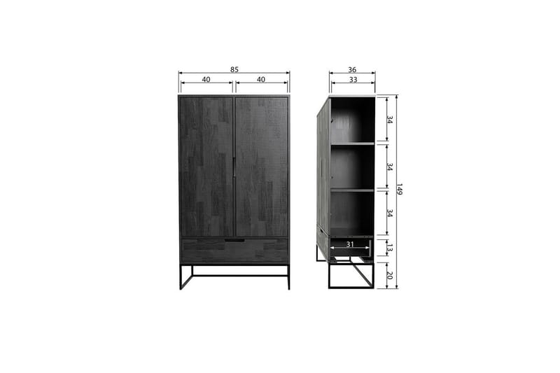 Skåp Silas 2-dörrar - Beige - Förvaring - Skåp - Förvaringsskåp