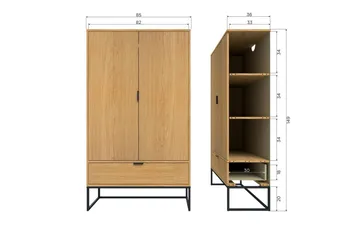 Skåp Silas 2-dörrar - Ek, Ek - Förvaring - Skåp - Förvaringsskåp