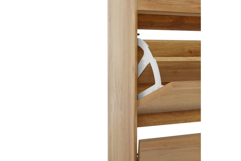 Skoförvaring Ezra 3 klaffar 60x24x125 cm, Wotan-ek - 60x24x125 cm, Wotan-ek - Förvaring - Skåp - Förvaringsskåp