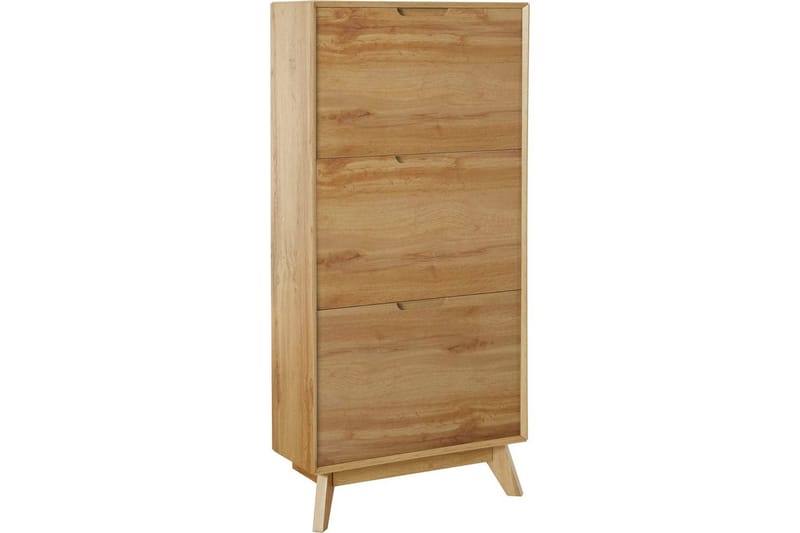 Skoförvaring Ezra 3 klaffar 60x24x125 cm, Wotan-ek - 60x24x125 cm, Wotan-ek - Förvaring - Skåp - Förvaringsskåp