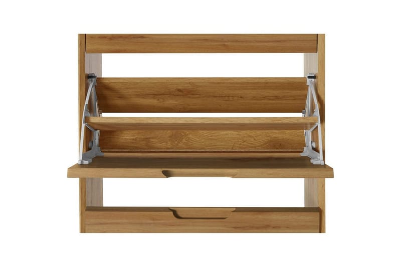 Skoförvaring Ezra 3 klaffar 60x24x125 cm, Wotan-ek - 60x24x125 cm, Wotan-ek - Förvaring - Skåp - Förvaringsskåp