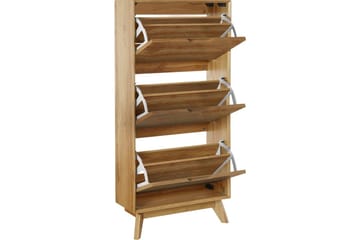 Skoförvaring Ezra 3 klaffar 60x24x125 cm, Wotan-ek - 60x24x125 cm, Wotan-ek - Förvaring - Skåp - Förvaringsskåp