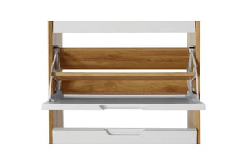 Skoförvaring Ezra 3 klaffar 60x24x125 cm, Wotan-ek/Vit - 60x24x125 cm, Wotan-ek/Vit - Förvaring - Skåp - Förvaringsskåp