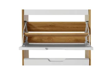 Skoförvaring Ezra 3 klaffar 60x24x125 cm, Wotan-ek/Vit - 60x24x125 cm, Wotan-ek/Vit - Förvaring - Skåp - Förvaringsskåp