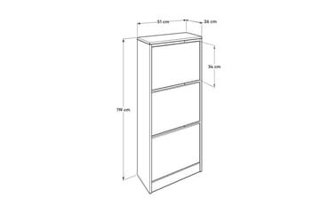 Skoskåp 51x119 cm - Vit - Förvaring - Skåp - Förvaringsskåp
