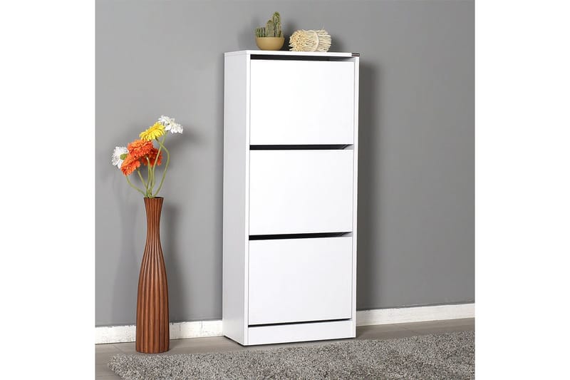 Skoskåp 51x119 cm - Vit - Förvaring - Skåp - Förvaringsskåp