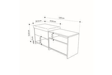 Skoskåp Filux 120,3 cm - Brun - Förvaring - Skåp - Förvaringsskåp